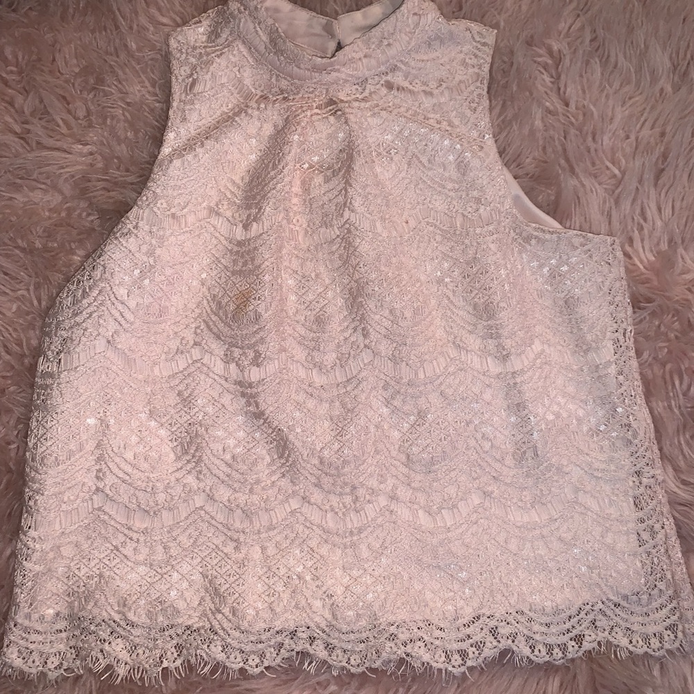 Cute Pink Nude Dress Shirt